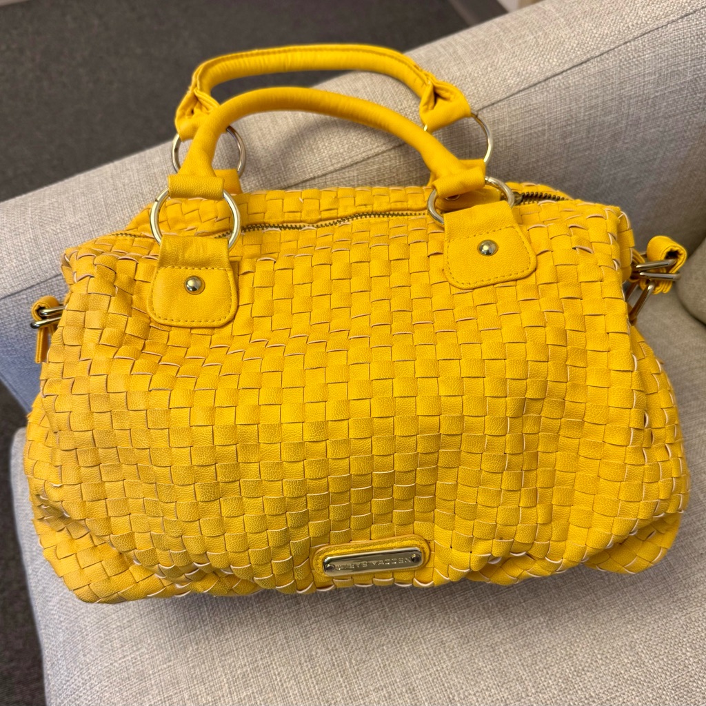 Steve Madden Mustard Woven Satchel